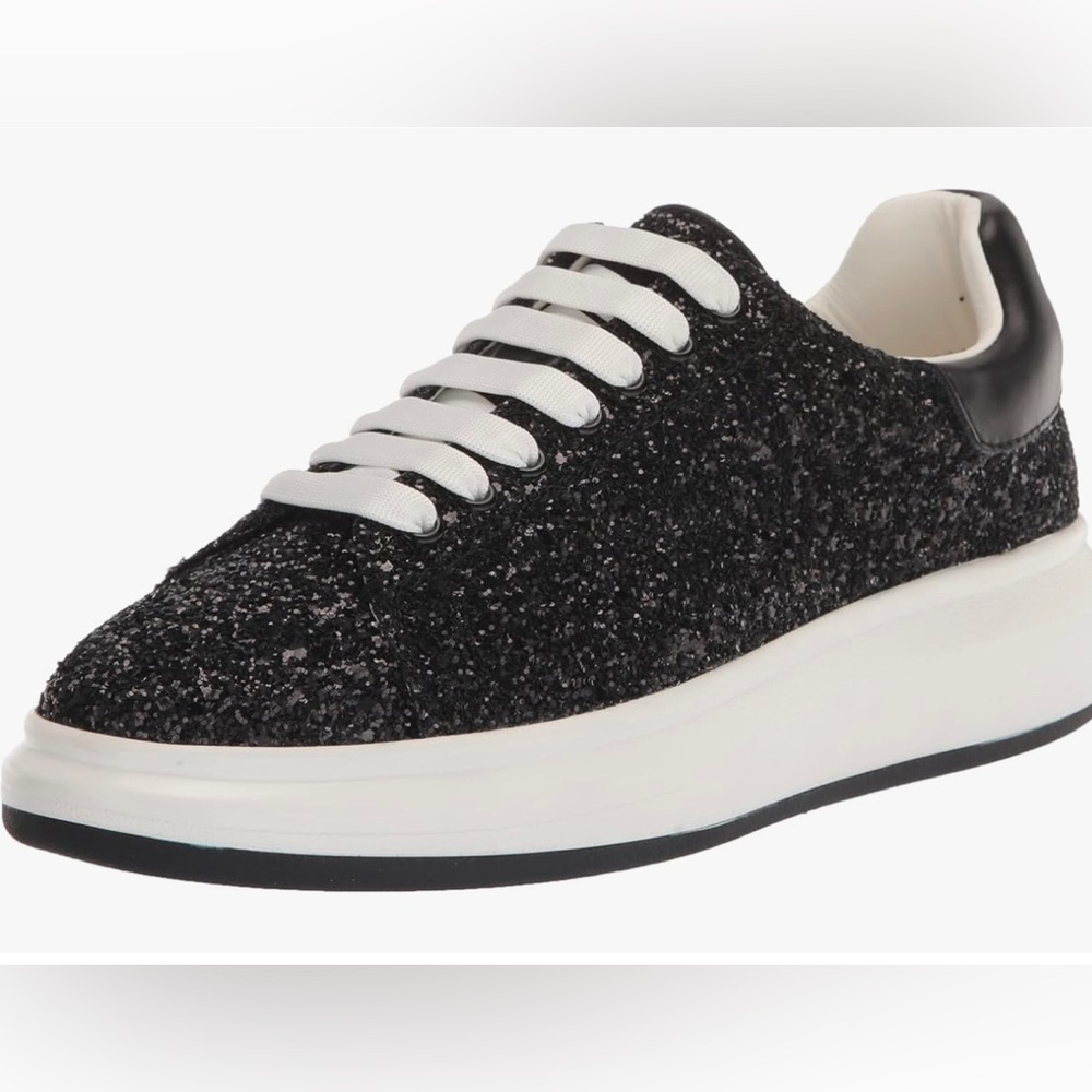 Blondo Diva Waterproof Lace-Up Glitter Low-Top Sneakers Women Size 8.5